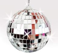 🎉 artcreativity 4 inch mirror disco ball - silver hanging string for parties, birthdays, and weddings - 90’s disco party decorations and supplies, ceiling décor disco accessories логотип