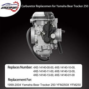 img 2 attached to 🔧Высококачественный заменитель карбюратора для Yamaha Bear Tracker 250 YFM250 YFM250X 1999-2004