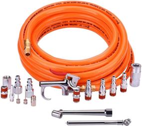 img 4 attached to 🛠️ WYNNsky 3/8-inch x 25ft PVC Air Compressor Hose Kit featuring 17-Piece Air Tool and Compressor Accessories Set