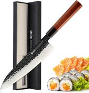 gyuto chef’s knife: 8 inch japanese knife with alloy steel blade - perfect for sushi & kitchen use! (gift box included) logo