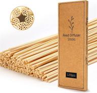 🌿 t&c 120pcs reed diffuser sticks, 7 inch natural rattan wood sticks, diffuser refills, essential oil aroma diffuser replacements sticks for home & office (7 inch, natural color) logo