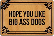 🐾 big ass dogs entrance floor mat: funny indoor decor for dog lovers - non-woven, washable & decorative doormat - 23.6x15.7 in. логотип