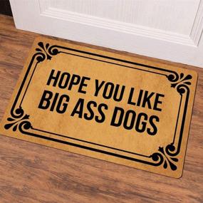 img 2 attached to 🐾 Big Ass Dogs Entrance Floor Mat: Funny Indoor Decor for Dog Lovers - Non-Woven, Washable & Decorative Doormat - 23.6x15.7 In.