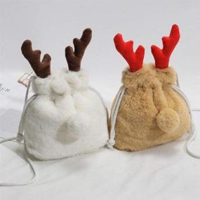 img 1 attached to TENDYCOCO Crossbody Reindeer Shoulder Drawstring Women's Handbags & Wallets and Crossbody Bags