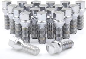img 4 attached to 🔩 20-Piece Set of Chrome Lug Bolts - 12x1.5 Thread, Cone Seat Acorn Style, 17mm Hex, 28mm Shank Length
