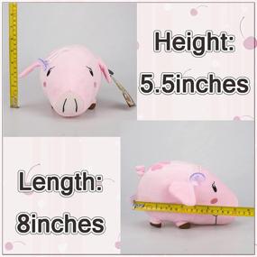 img 2 attached to 🐷 Heionia 7.8-inch Pig Stuffed Animal Plush Toy - Pink Pig Plushie Pillow, Anime Figure Doll Merch Collectible Toys for Boys and Girls - Birthday Gift