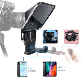 img 3 attached to 📱 Desview T3 Teleprompter 2021: Versatile Phone Tablet DSLR Teleprompter with Wide Angle Lens Support