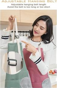 img 1 attached to 👨 Ultimate Waterproof Kitchen Apron with Adjustable Fit, Pockets, and Towel Bib for Men and Women - Perfect for Cooking!