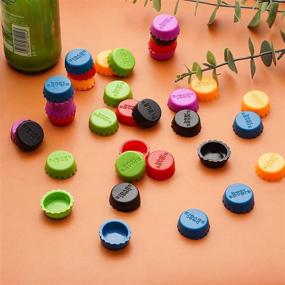 img 2 attached to 🍺 36 Pcs Beer Silicone Rubber Bottle Caps: Reusable & Unbreakable Sealer Covers for Wine, Beer, Soda - Non-toxic Kitchen Gadgets Kit