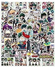 img 1 attached to 🎒 250PCS My Hero Academia Cartoon Laptop Stickers: Ideal for Skateboards, Cars, Bicycles, Doors & More – Waterproof, Perfect for Schoolbags and Snowboards