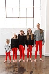 img 3 attached to POPINJAY Premium Soft Girls Leggings: High Waist Ankle Length 4-Way 👧 Stretchy Leggings for Toddlers and Big Kids - Top-rated Comfort and Style