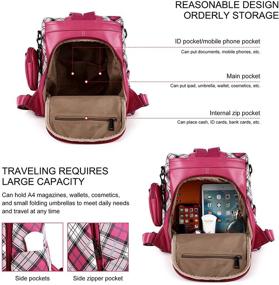 img 3 attached to Backpack Shoulder Daypacks Anti Theft Convertible Women's Handbags & Wallets in Fashion Backpacks