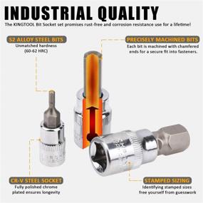 img 1 attached to 🔧 Набор гнездовых наконечников KingTool Hex Bit - 17 штук, 13-штучный 2-14 мм набор гнездовых наконечников Hex Bit, сталь S2, 3 шт. комплект адаптеров для гнездов с оффсетным клиньевым механизмом.