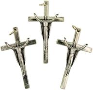 silver crucifix pendant christ corpus logo