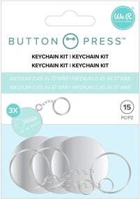 img 1 attached to 🔑 AMERICAN CRAFTS/WE R MEMORY Button Press KEYCHAIN KIT, 661074 - Create Personalized Keychains, Makes 3