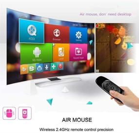 img 2 attached to 🔌 Mini Wireless Keyboard with Rechargeable Multifunction Smart Air Fly Mouse for Game Handle, Compatible with Smart Android TV Box/PC/Laptop/Projector/Android Smart TV/HTPC/IPTV Media Player