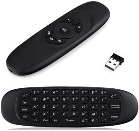 img 4 attached to 🔌 Mini Wireless Keyboard with Rechargeable Multifunction Smart Air Fly Mouse for Game Handle, Compatible with Smart Android TV Box/PC/Laptop/Projector/Android Smart TV/HTPC/IPTV Media Player