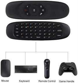 img 1 attached to 🔌 Mini Wireless Keyboard with Rechargeable Multifunction Smart Air Fly Mouse for Game Handle, Compatible with Smart Android TV Box/PC/Laptop/Projector/Android Smart TV/HTPC/IPTV Media Player