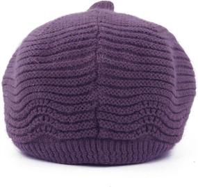 img 1 attached to Winter Warm Slouchy Cable Knit Beanie Skull Hat with Visor for Women by Muryobao