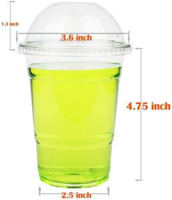 img 3 attached to 🥤 Clear Plastic Cups with Dome Lids - 30 Sets of 16oz Golden Apple Cups, No Hole