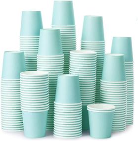 img 4 attached to 🧂 360 Pack Disposable Sky Blue Paper Cups - Ideal for Mouthwash, Espresso, Parties, Picnics, BBQs, Travel & Events
