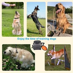 img 3 attached to 🐾 DEGAULLE Pet Training Bag with Dog Treat Pouch, Pet Brush, and 3 Bag Dispensers - Portable Pet Toy Carrier with Adjustable Shoulder Strap, Waist Clip & Belt - Cationic Fabric for Puppy Poop Bags