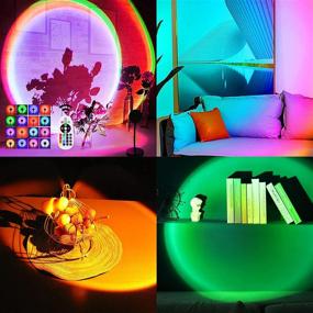 img 4 attached to RGB Color Changing Sunset Lamp by DLPIN - 360 Degree Bracket, Self-Media Light for Night Light, Wedding, Birthday, Party, Bar, Restaurant, Photo Background - Perfect Gift Idea