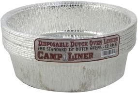 img 4 attached to 🍳 12-Pack of CampLiner 12" 6 Quart Dutch Oven Liners - Disposable and Mess-Free Option for Lodge, Camp Chef, and Other 12-Inch Cast Iron Dutch Ovens - No More Messy Cleaning or Seasoning Required