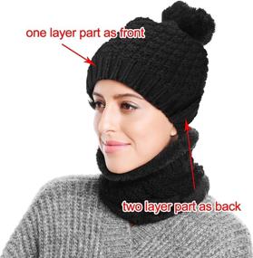 img 3 attached to Winter Beanie Scarf Pieces Slouchy Outdoor Recreation and Outdoor Clothing