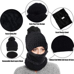 img 2 attached to Winter Beanie Scarf Pieces Slouchy Outdoor Recreation and Outdoor Clothing