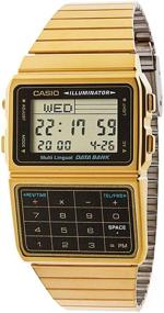 img 2 attached to Часы Casio DBC611G-1D Золотые и черные - Золото / Едининый размер