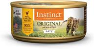 🐱 instinct grain free wet cat food pate: original recipe natural canned cat food for optimal feline health логотип