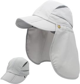 img 4 attached to Removable Bucket Hat for Boys - Toddler Sun Protection Accessories