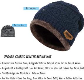 img 3 attached to Kata Beanie Thick Fleece Winter Outdoor Recreation