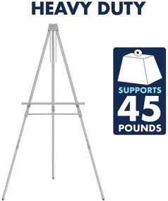 img 2 attached to 🎨 Quartet Aluminum Heavy-Duty Telescoping Easel, Supports up to 45 lbs, Maximum Height of 66 inches, Silver (Model 55EX)