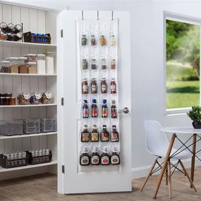 img 3 attached to 🚪 Optimized Pantry Door Organizer: Over-The-Door Pantry Storage, Cabinet Spice Rack Organizer, Hanging Spice Rack, K Cup Holder, Shoe Rack - Heavy Duty Door Rack with Strong Metal Hooks (1 Pk)