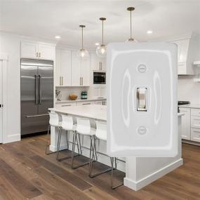 img 1 attached to ⚪ Elegant Rectangular White Porcelain Decorative Switch Plate, Wall Cover - Single Toggle
