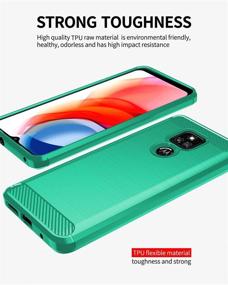 img 2 attached to Premium Green Brushed TPU Case for Moto G Play 2021 with HD Screen Protector - Protective and Shock-Absorbing