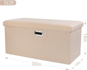 img 1 attached to ANMINY Foldable Storage Ottoman Removable