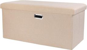 img 4 attached to ANMINY Foldable Storage Ottoman Removable