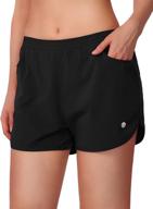 🏃 g gradual women's 3-inch athletic workout shorts for running with convenient zipper pockets logo