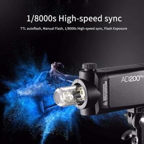 img 3 attached to 💡 Godox AD200Pro - Powerful Pocket Flash with High Speed Sync and Long-lasting Battery for 500 Flashes