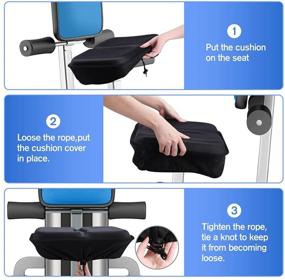 img 2 attached to GREAN Extra Large Gel Exercise Bike Seat Cushion Cover: Ultimate Comfort for Women and Men on Recumbent Bikes and Rowing Machines