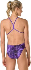 img 1 attached to Endurance+ Strong Back One Piece Swimsuit for Women by Speedo - Cyclone Design