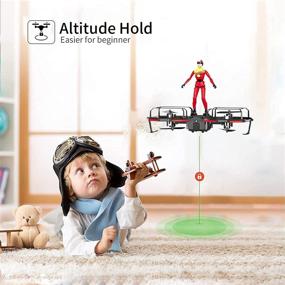 img 2 attached to ✈️ Zuhafa Mini Drone: 360°Flip, Altitude Hold, 3 Speed Mode | Perfect for Kids, Beginners, and Adults | One Button Take Off/Landing | Includes 2 Batteries