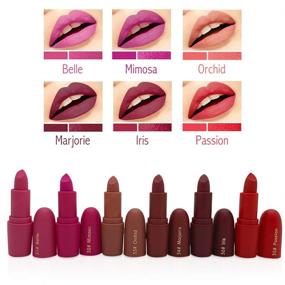 img 1 attached to Miss Rose Long-lasting Matte Lipstick Set - 12 PCS Multi Colored: Vibrant Shades with Smooth, Ultra-Matte Finish