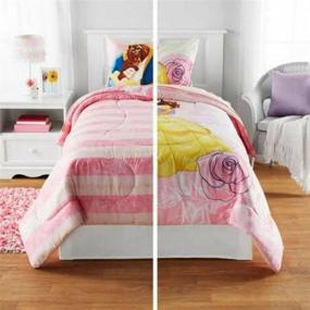 img 1 attached to 👑 Enchanting Disney Princess Belle Twin Full Comforter - Reversible Beauty!