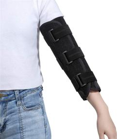 img 2 attached to 💪 Elbow Splint for Cubital Tunnel Syndrome: Adjustable Brace for Ulnar Nerve Entrapment, Tennis & Tendonitis in Women and Men (L/XL, Fits Left/Right Arm) - Ideal for Nighttime Sleeping and Immobilization