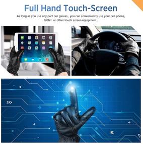 img 1 attached to 🧤 Sheepskin Touchscreen Cashmere Motorcycle Alepo Men's Gloves & Mittens - Premium Accessories