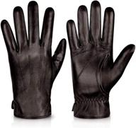 🧤 sheepskin touchscreen cashmere motorcycle alepo men's gloves & mittens - premium accessories logo